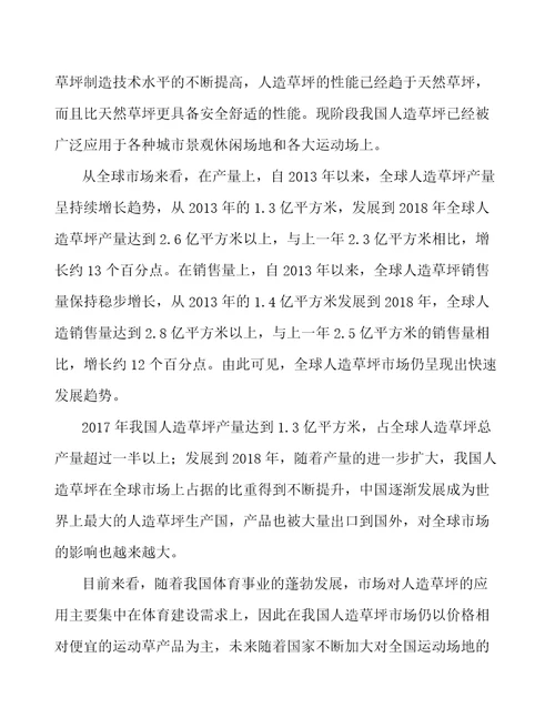 人造草坪公司企业战略方案