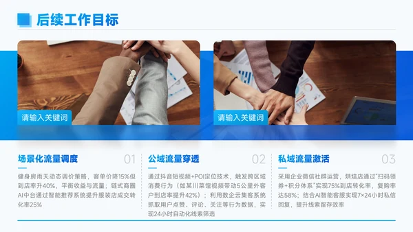 蓝色简约风总结汇报PPT模板