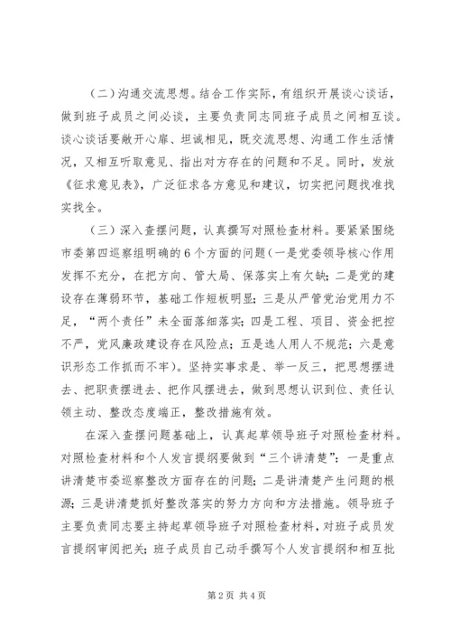乡镇巡察问题整改专题民主生活会方案.docx
