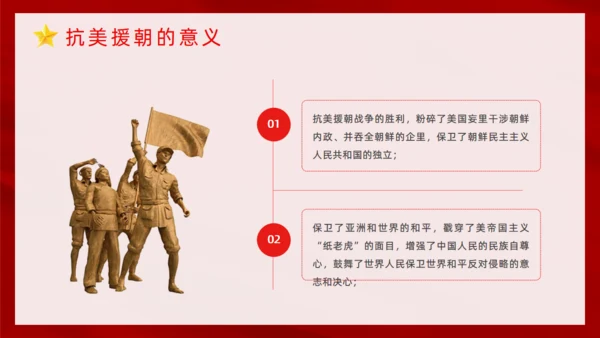 抗美援朝纪念日通用PPT模板