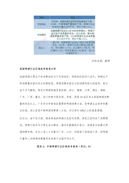 啤酒行业竞争现状及发展趋势分析-行业集中度将进一步提高.docx