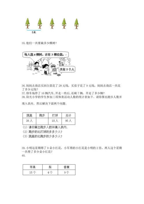 小学二年级上册数学应用题100道（名师推荐）word版.docx