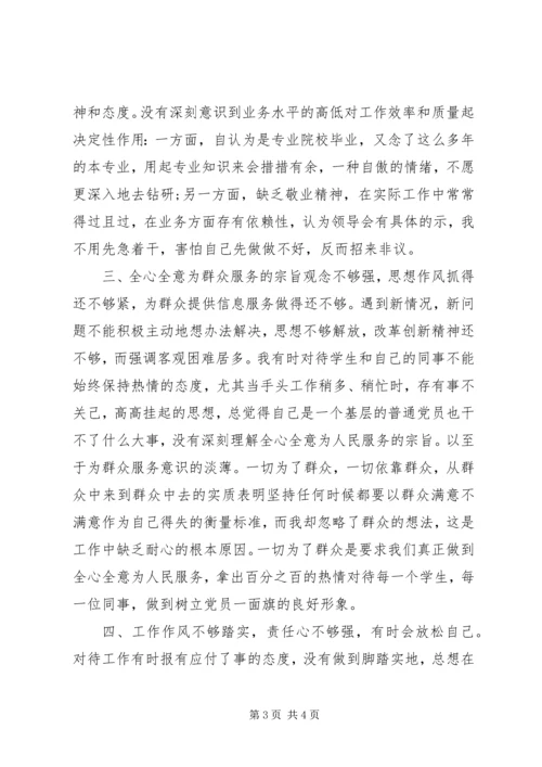 学习徐文光书记大整风“十大行动”讲话精神自我剖析 (2).docx