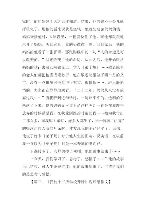我被十三所学校开除观后感.docx