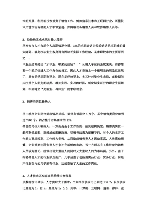 西安二季度XXXX人才供求分析.docx