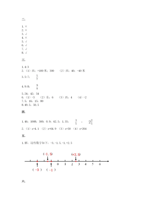 甘肃省【小升初】2023年小升初数学试卷（达标题）.docx