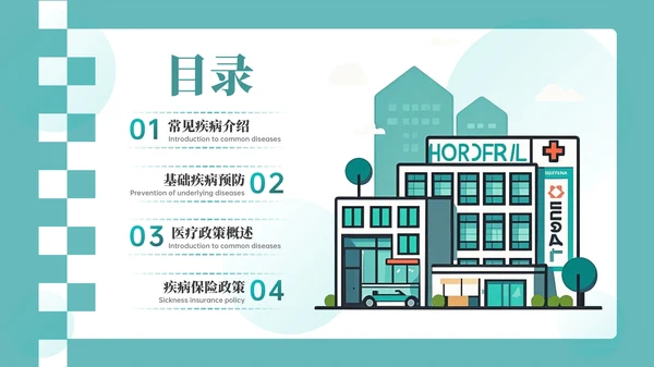 绿色3D风医疗科普PPT模板