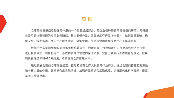 橙黄色水彩商务仓库管理企业培训PPT课件