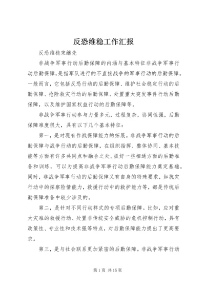 反恐维稳工作汇报.docx