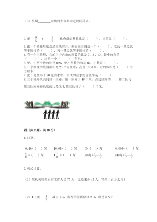 青岛版六年级数学下册期末测试题及参考答案一套.docx