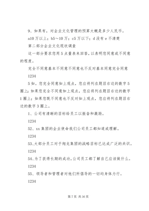 企业文化建设调查问卷修改版范文.docx