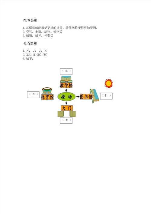 教科版二年级上册科学期末测试卷附答案能力提升