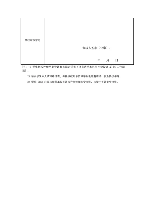 XX大学本科生校外做毕业设计(论文)申请表.docx