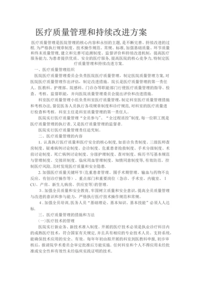 医疗质量管理和持续改进方案11.docx