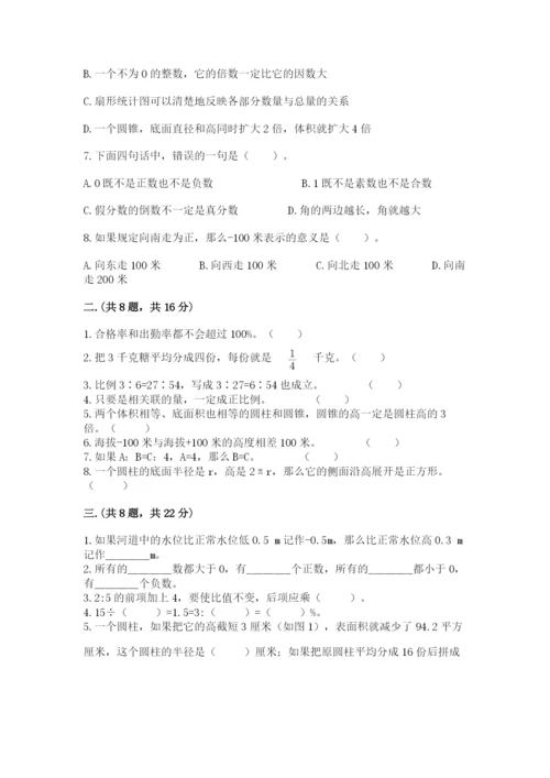 苏教版数学六年级下册试题期末模拟检测卷（全国通用）.docx