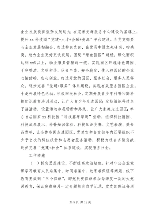 非公企业科技园区党建工作实施方案.docx