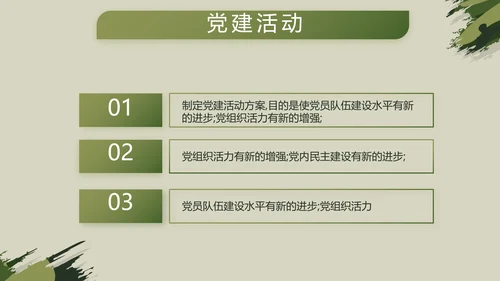迷彩风八一军事部队工作总结汇报PPT