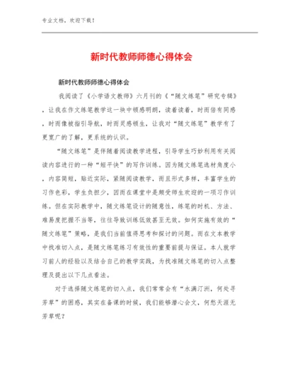 2024新时代教师师德心得体会范文13篇.docx