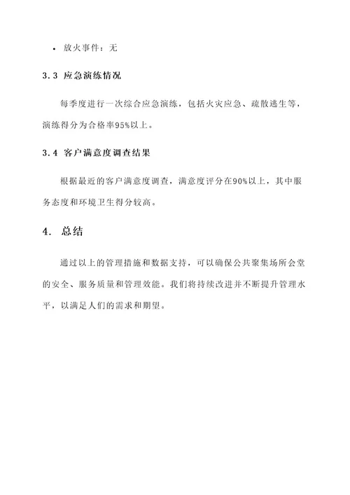 公共聚集场所会堂管理方案