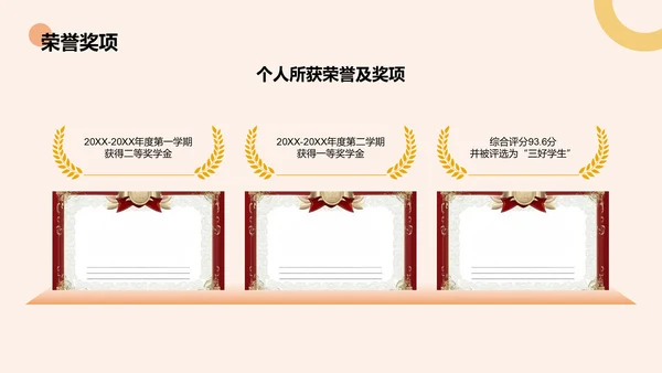 橙色扁平风学生会竞选自我展示PPT模板