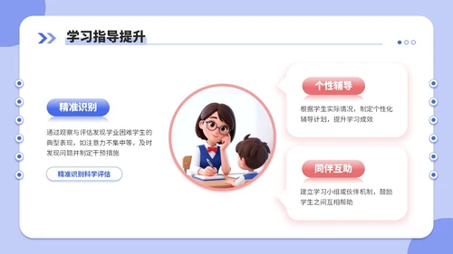 蓝红双色3d风新学年规划教师培训会PPT模板