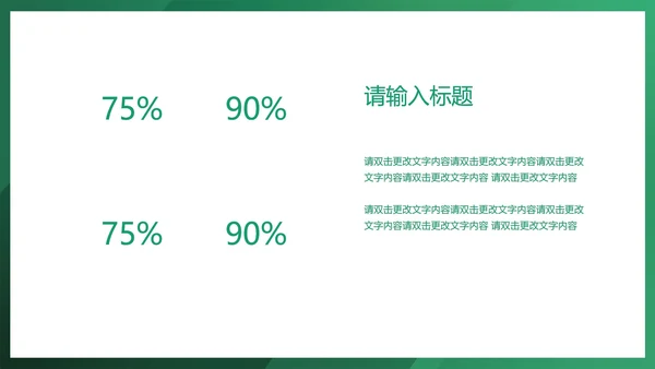 简约绿色项目总结汇报PPT模板