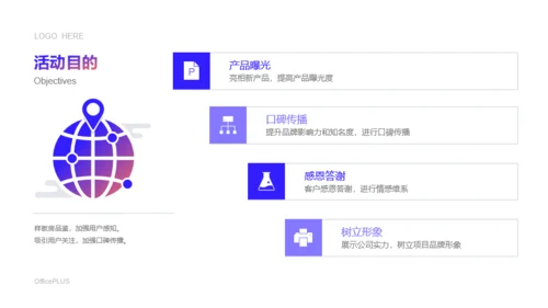 蓝紫色渐变地产项目活动创意方案PPT素材下载