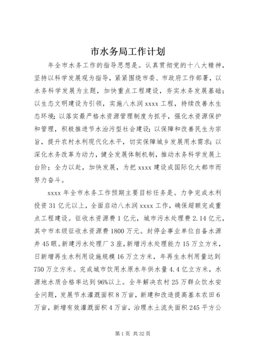 市水务局工作计划.docx