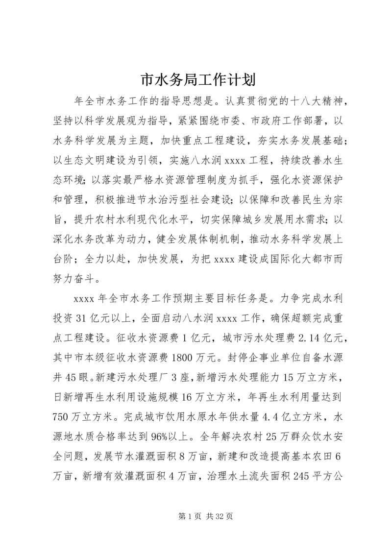 市水务局工作计划.docx