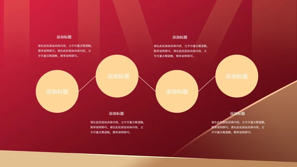 红色简约风企业年度财务分析报告PPT模板