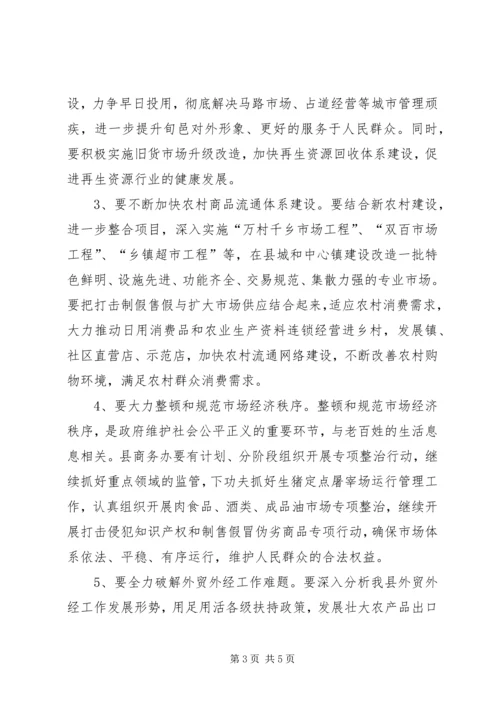 副县长在全县商务工作会议上的讲话_1.docx