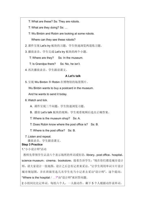 Unit 1 How can I get there？ Part A Let's try & Let