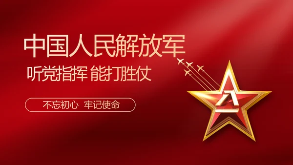 中国人民解放军部队军事动态PPT模板
