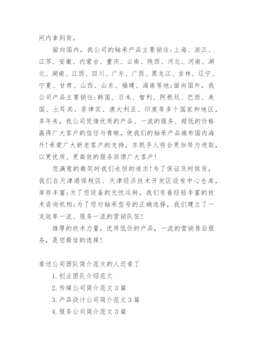 公司团队简介范文3篇.docx