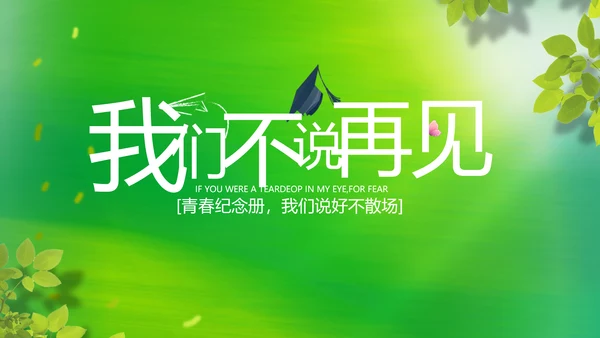 致青春毕业季青春毕业纪念册PPT