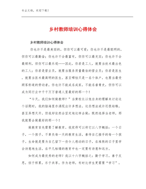 2024乡村教师培训心得体会优选例文21篇文档选编.docx