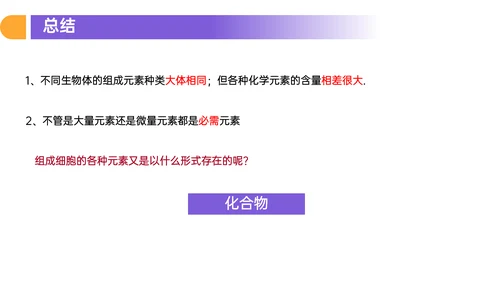 人教版高中生物细胞元素化合物PPT课件