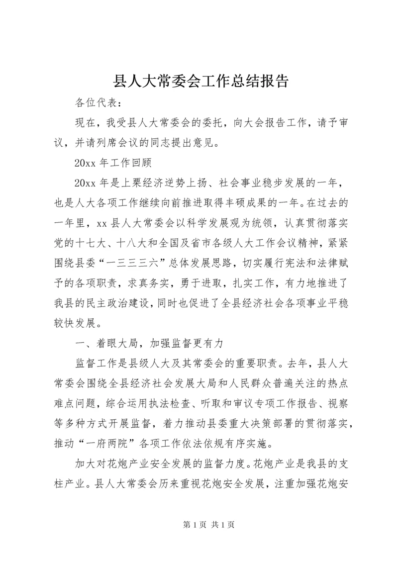 县人大常委会工作总结报告 (2).docx