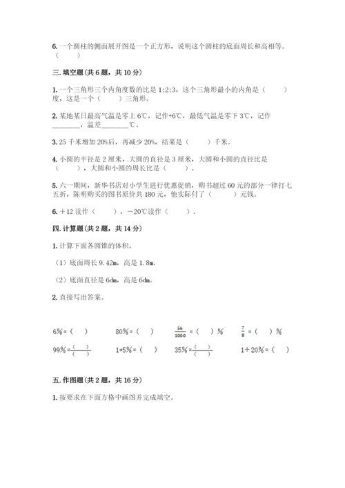 人教版六年级下册数学期末测试卷加答案(精选题).docx