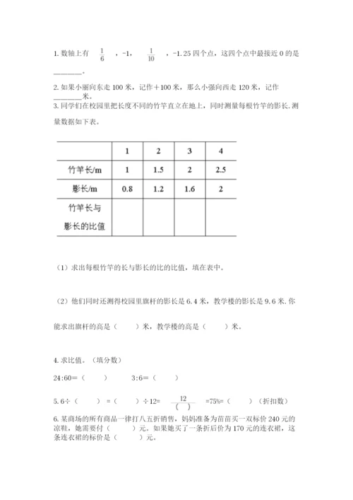 小学毕业班数学检测卷带答案（研优卷）.docx