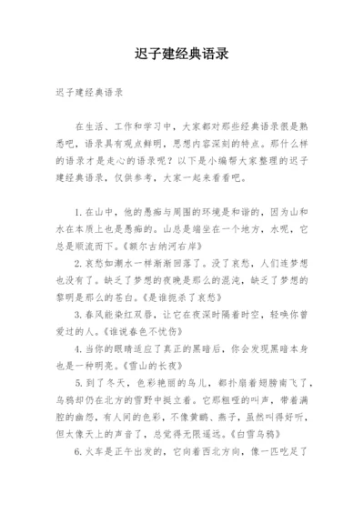 迟子建经典语录.docx