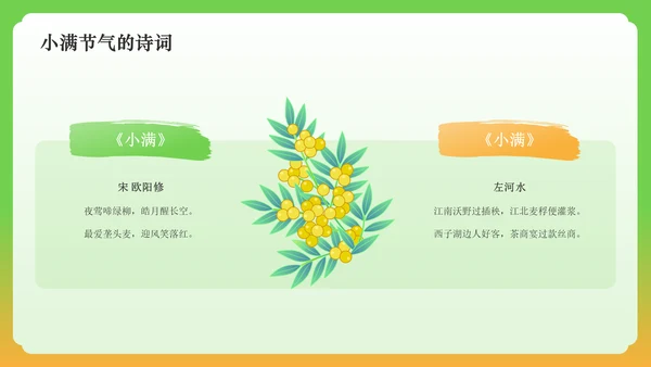 绿色国潮风二十四节气——小满 PPT模板