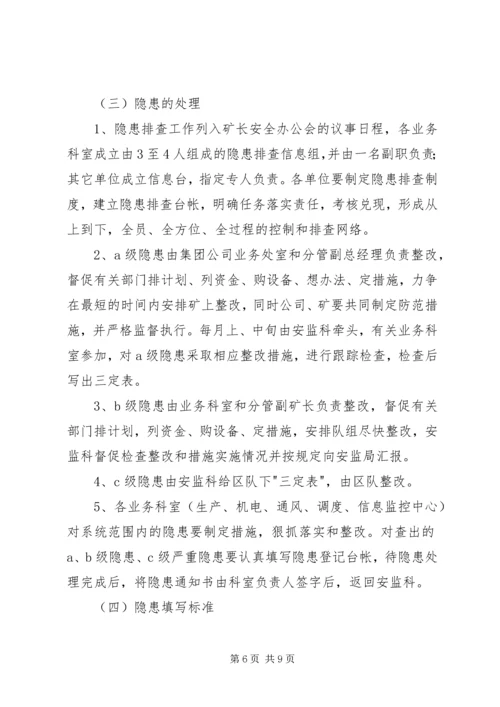 煤矿隐患排查计划 (2).docx