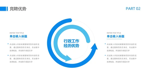 蓝色简约商务风岗位竞聘PPT模板