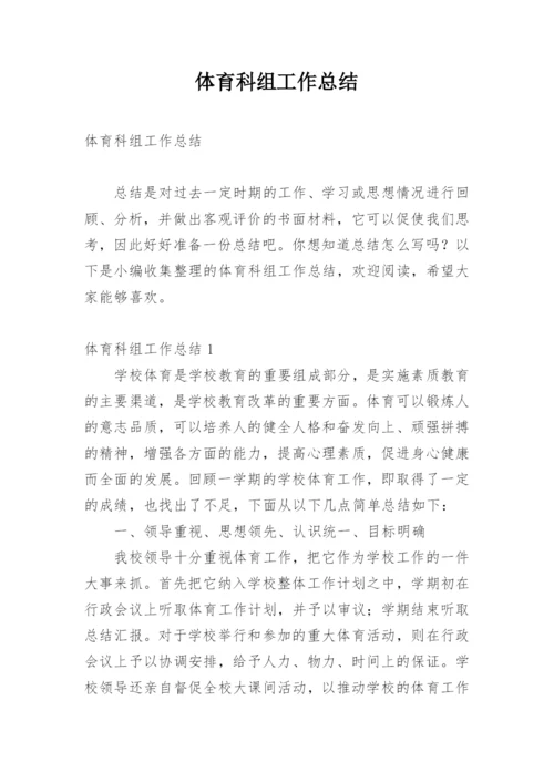 体育科组工作总结.docx