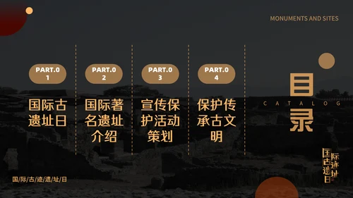 国际古迹遗址日博物馆通用PPT模板