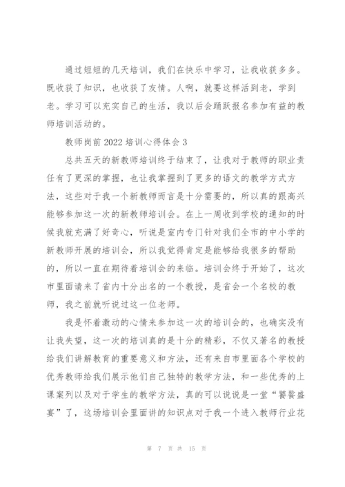 教师岗前2022培训心得体会范文.docx