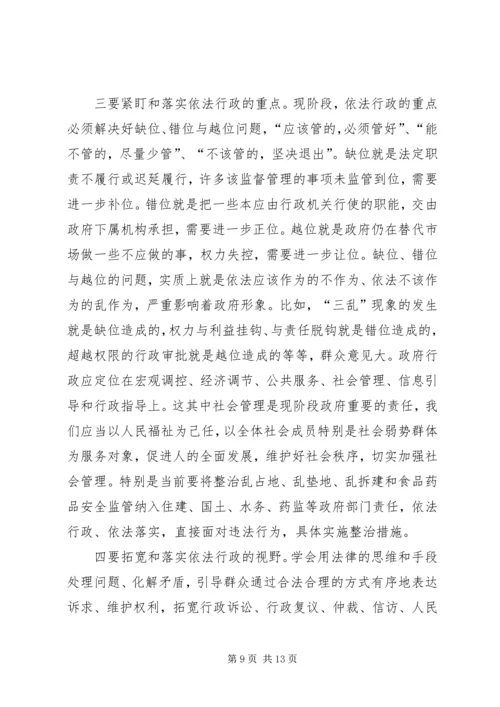 县委书记在依法行政动员会发言.docx