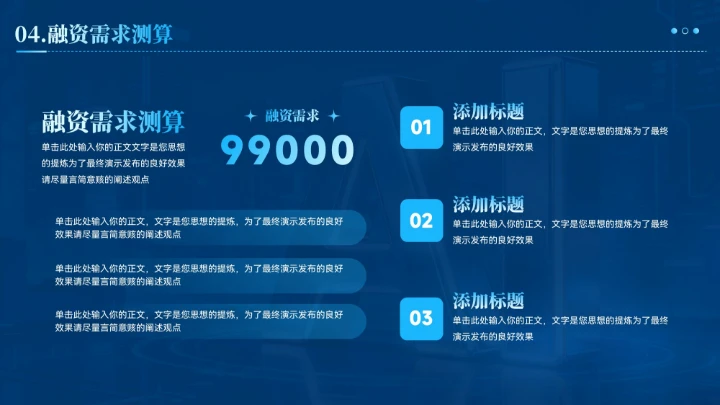 蓝色智能科技商业计划书汇报模板