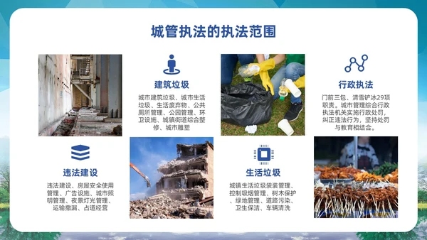 大气实拍展板风城市管理城管执法程序教育宣传培训PPT